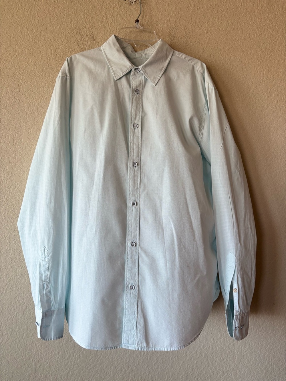 Rag & Bone Men's Light Blue Button-Front Dress Shirt Size L